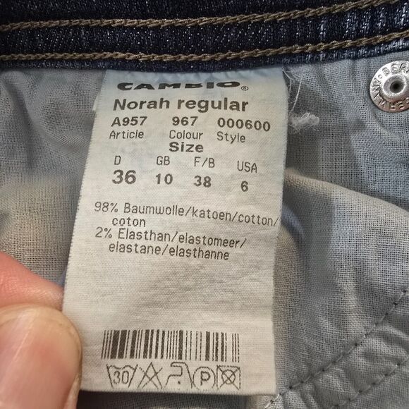 Cambio Jeans Women's 6 Norah Regular Dark Wash Blue Style 000600 967 - Picture 5 of 16